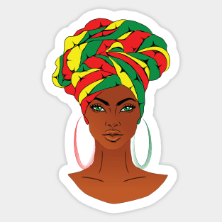 anime black girl colorful Sticker